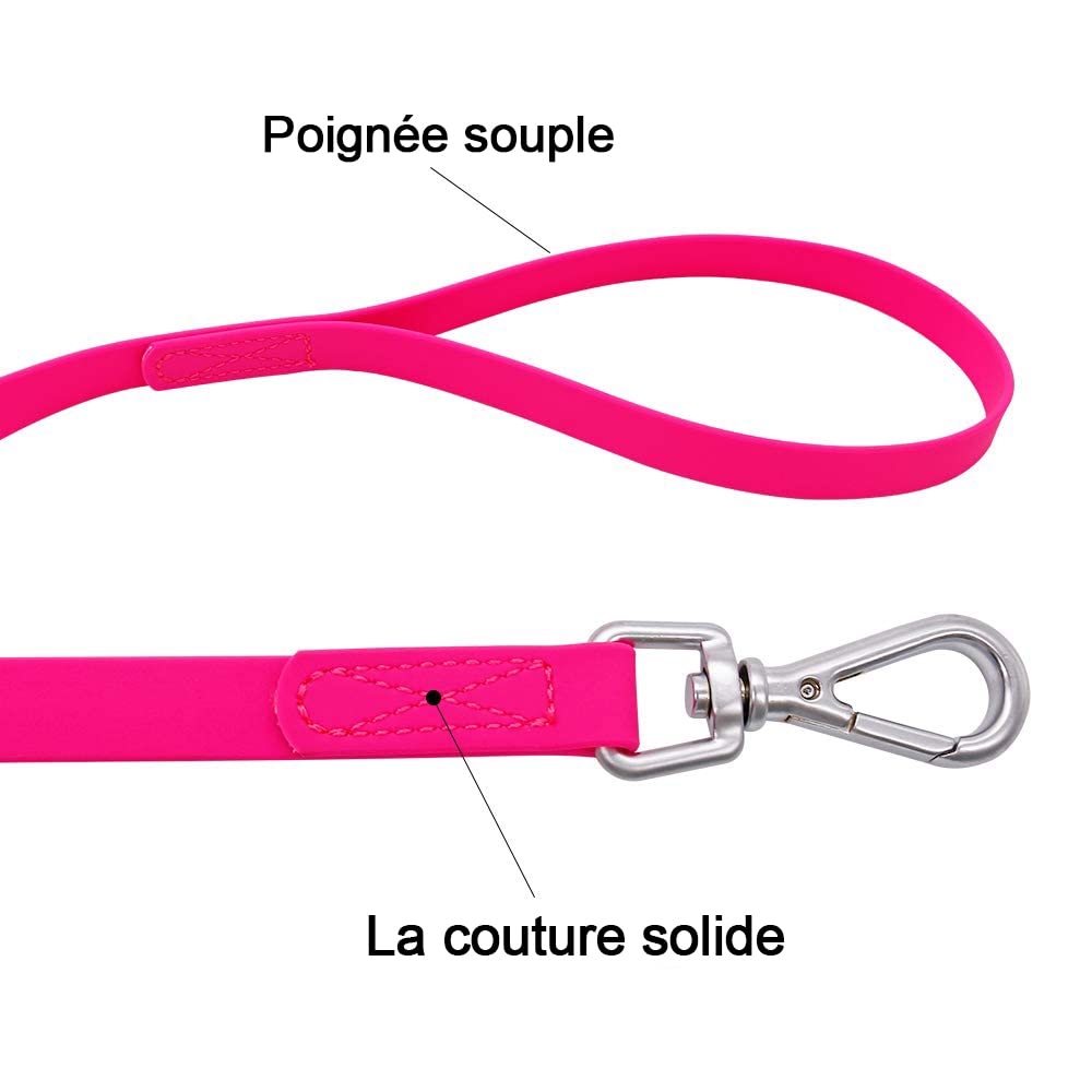 NIMBLE waterproof dog leash pink 30ft versatile for training during walks