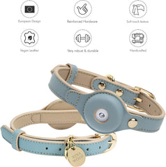 Nina Woof Cupertino blue leash for coordinated dog walks.