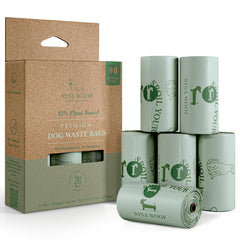 Nina Woof eco-friendly plant-based poop bags reduce waste during daily walks