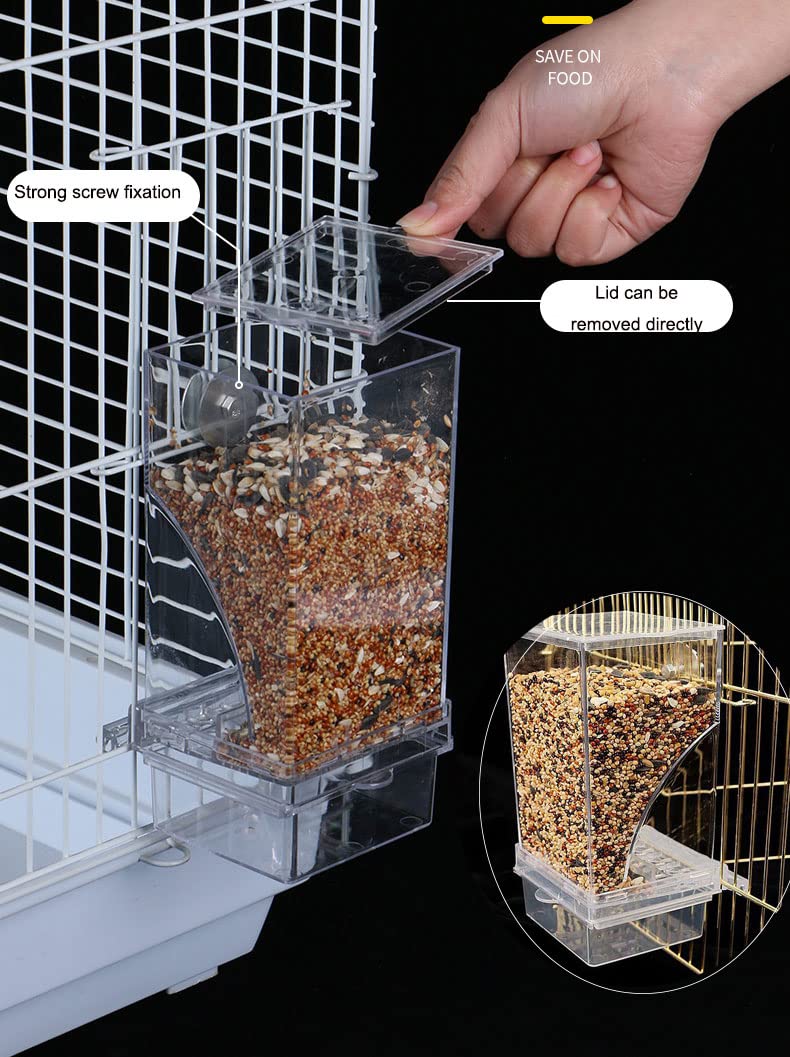 NINGVIHE No Mess Bird Feeder arc feed design reduces spillage during feeding