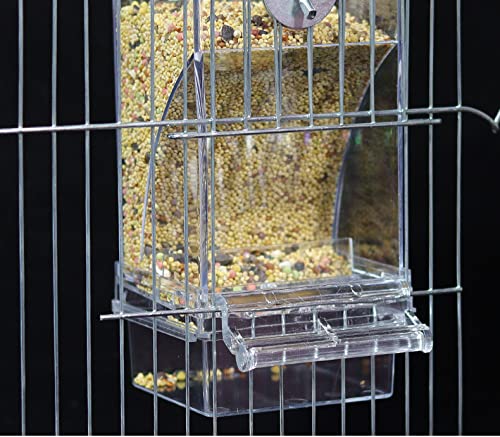 NINGVIHE No Mess Bird Feeder in cage installation is easy with included hardware