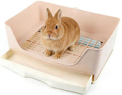 NINGVIHE rabbit litter box with drawer trainer facilitates quick cleanups after playtime