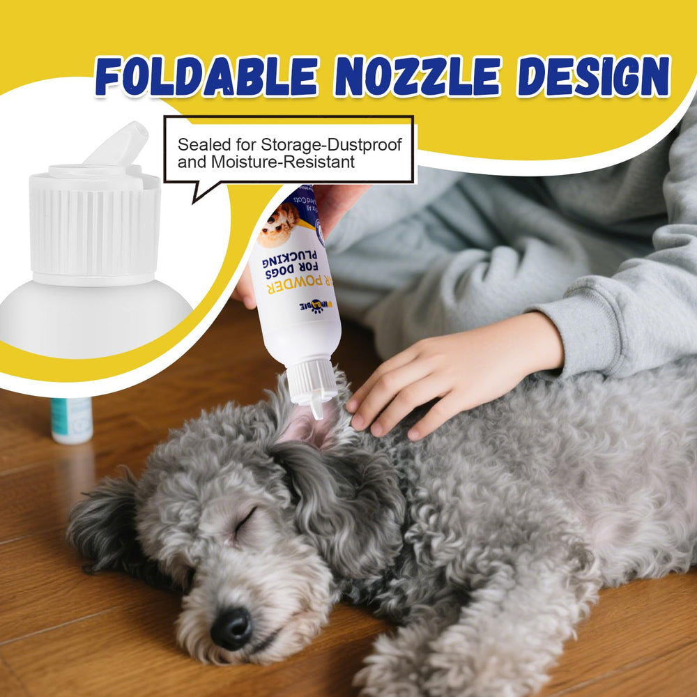 Ninibabie powder helps grip loose ear hair for gentler removal