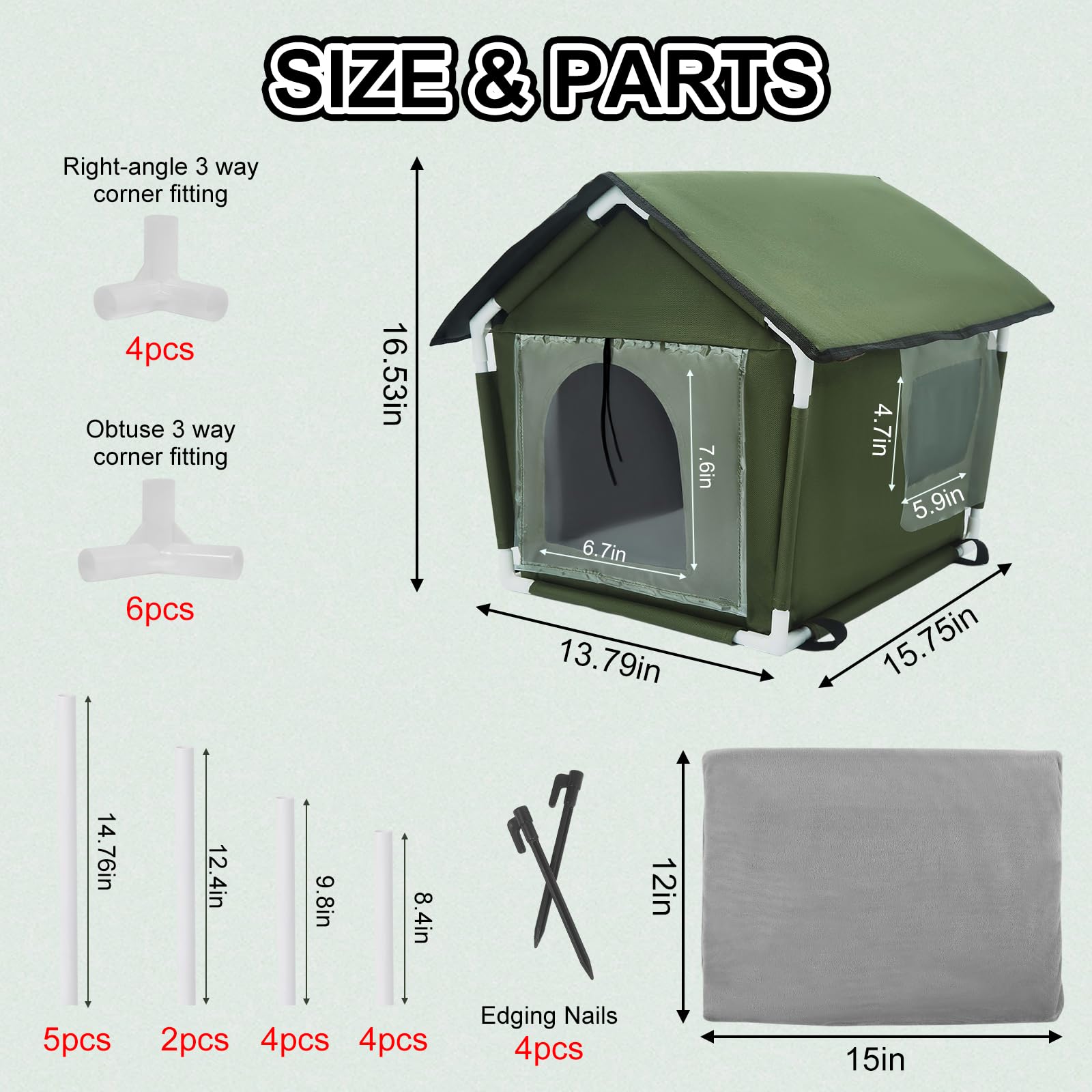 Ninodemu outdoor cat house door shows weatherproof access for outdoor felines