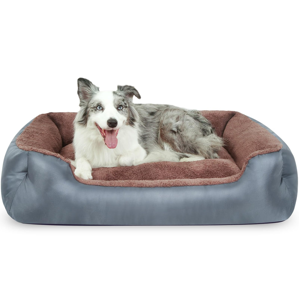 NIRDOG large dog bed top view, a cozy rectangle bed for restful sleep.