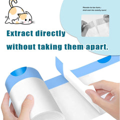 Niserelesa drawstring litter bag close-up enabling clean, touch-free disposal.