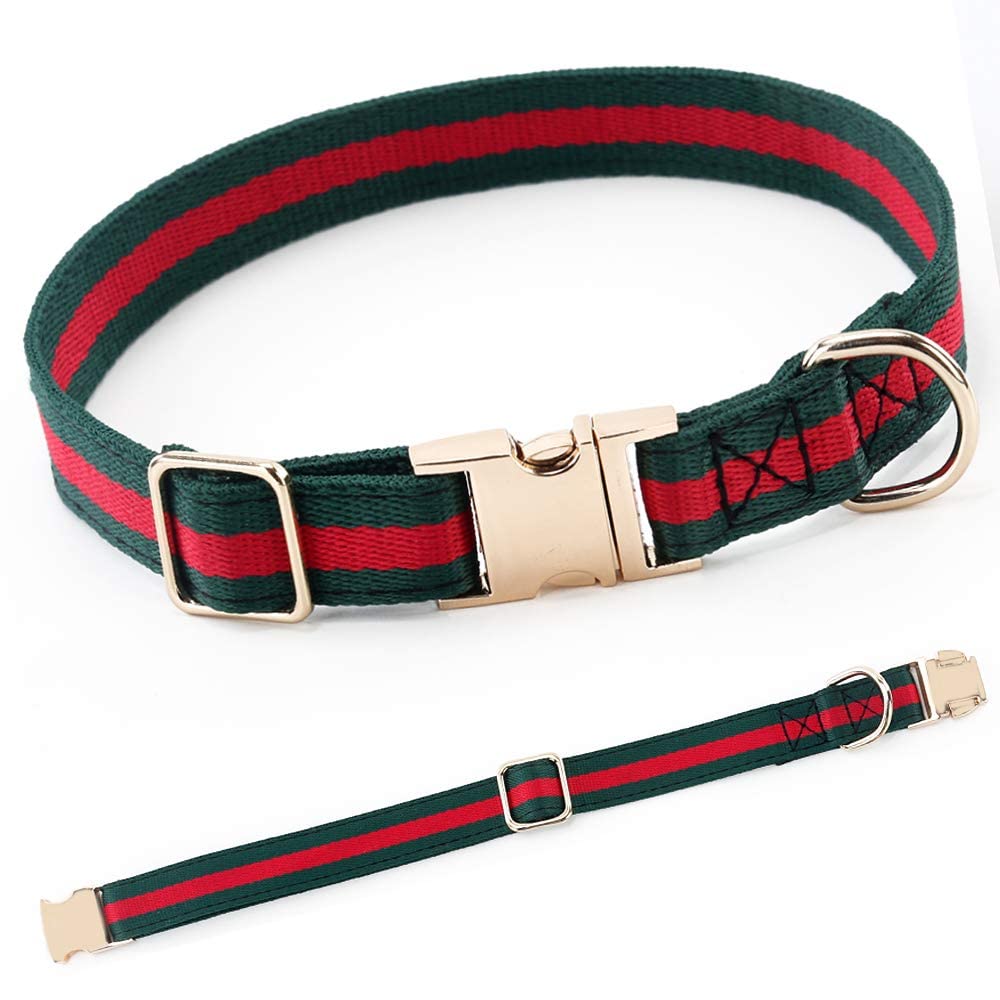 NISIYE premium dog collar front view shows luxury design with a sturdy buckle.