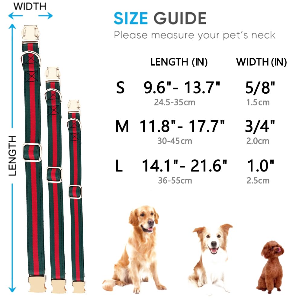 NISIYE collar size chart helps ensure proper fit.