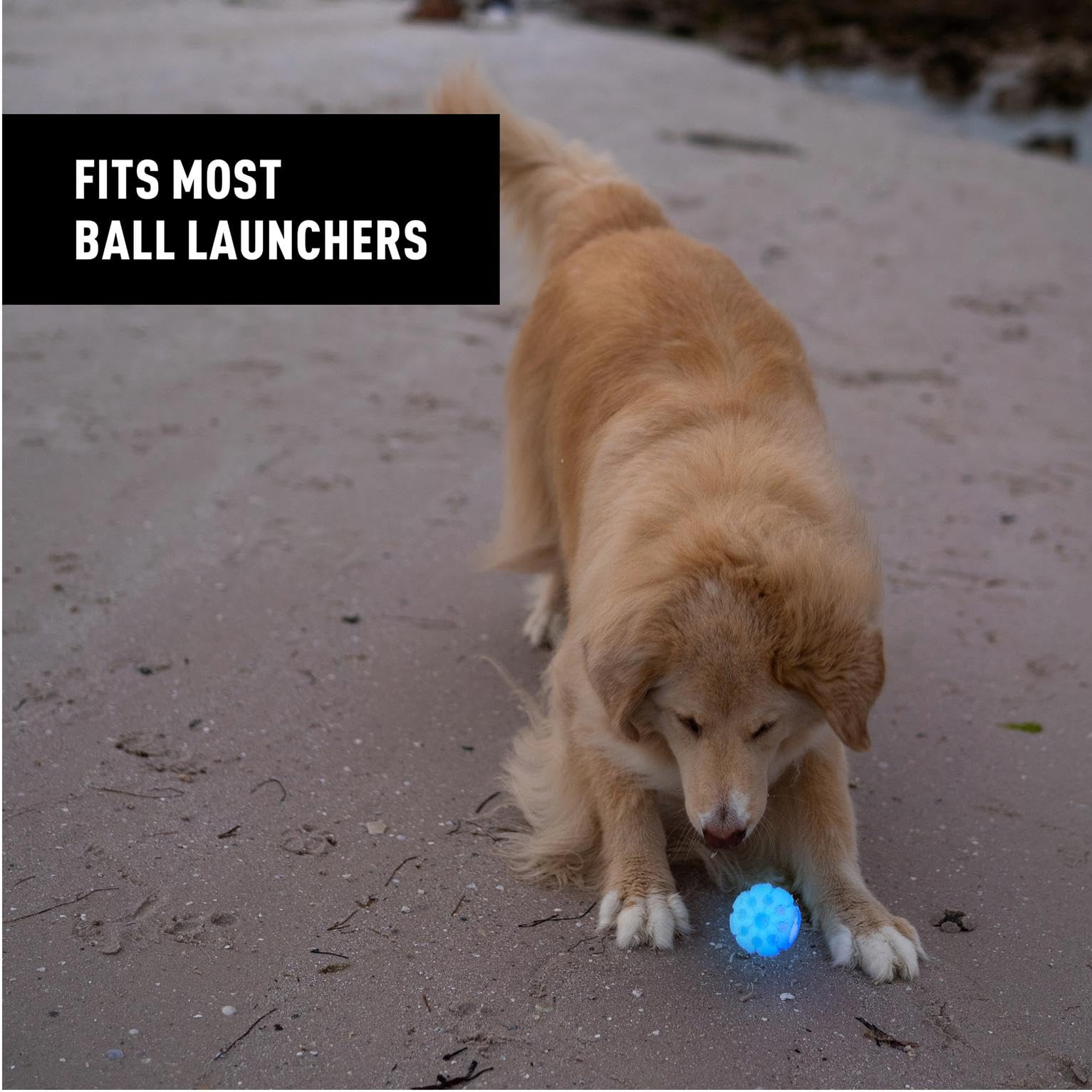 Nite Ize GlowStreak ball's grooved surface provides grip for confident chases