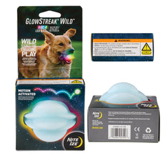 Nite Ize GlowStreak Wild LED Ball with ridged grip for confident handling.