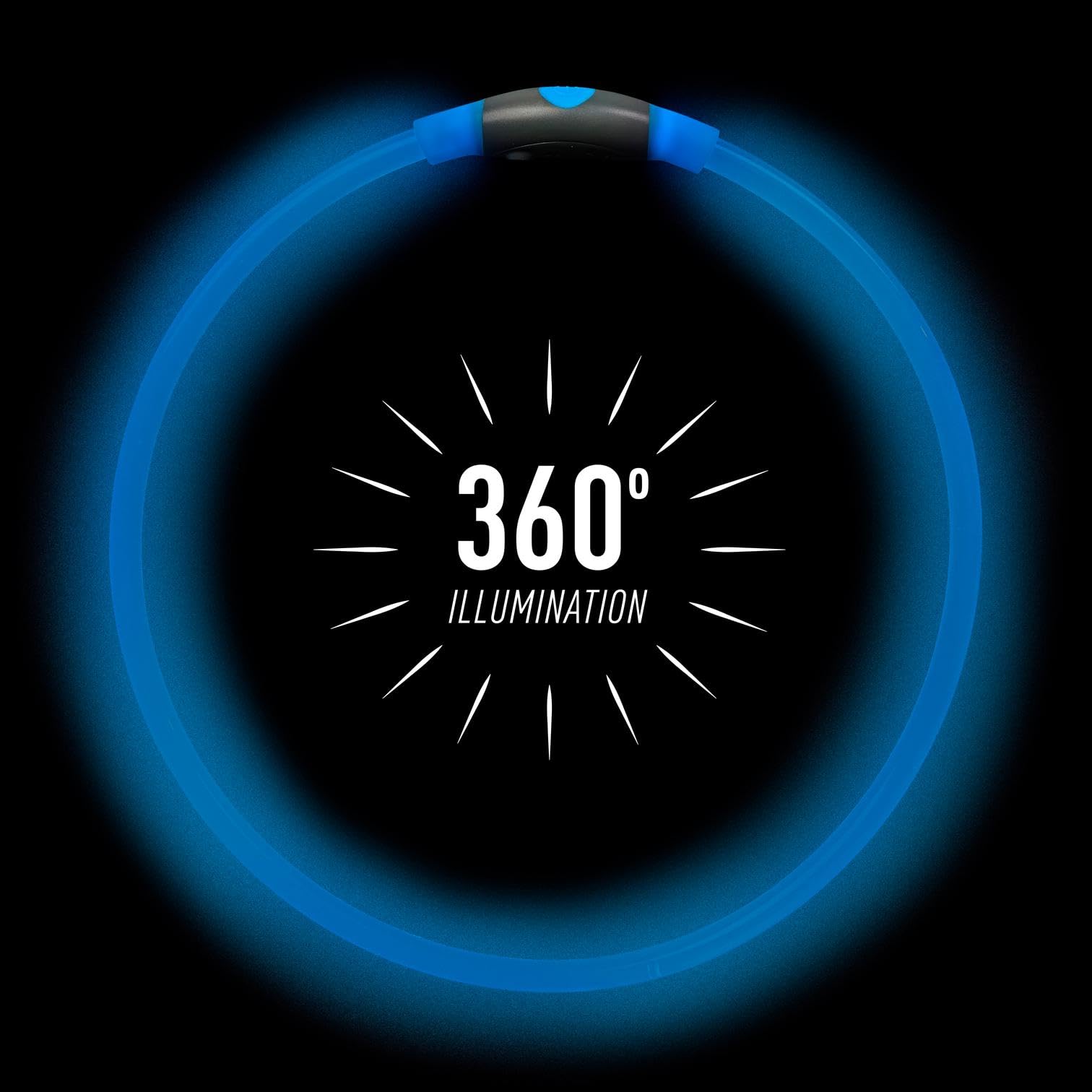 NiteHowl 360-degree illumination highlights dogs from every angle during evening strolls.