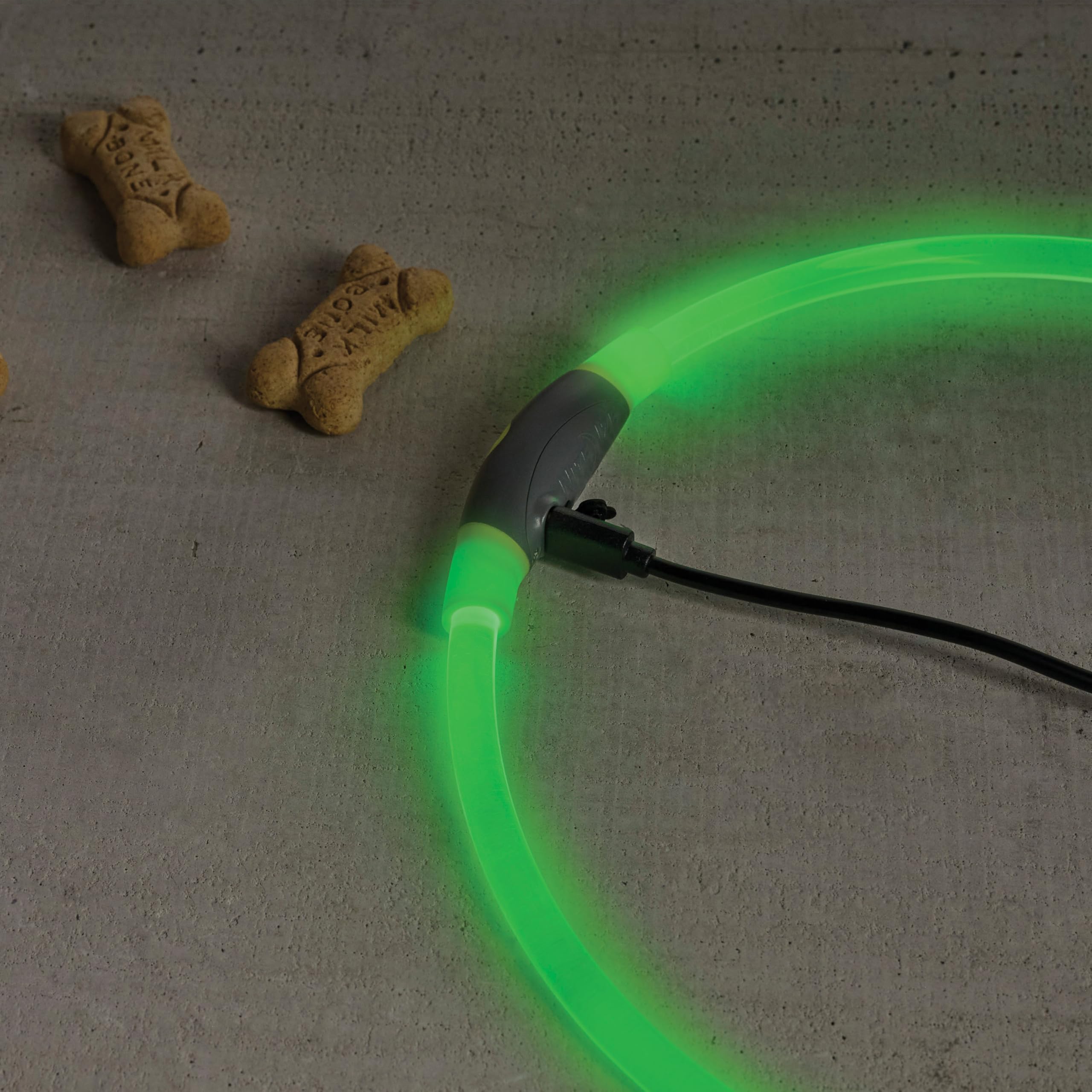 NiteHowl necklace uses lightweight polymer for comfortable wear.
