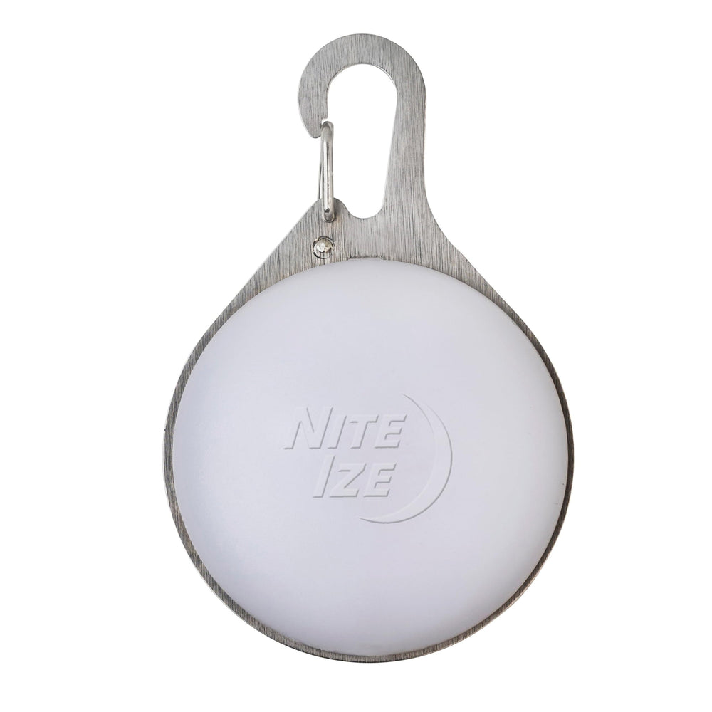 Nite Ize SpotLit Splash compact dog light on harness during walk