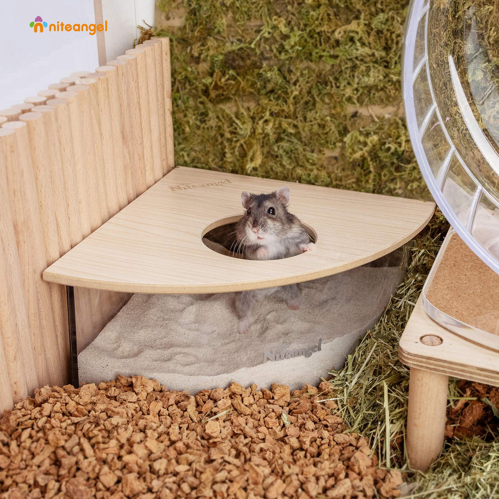 Niteangel acrylic sand-bath box material offers clear visibility and easy cleaning