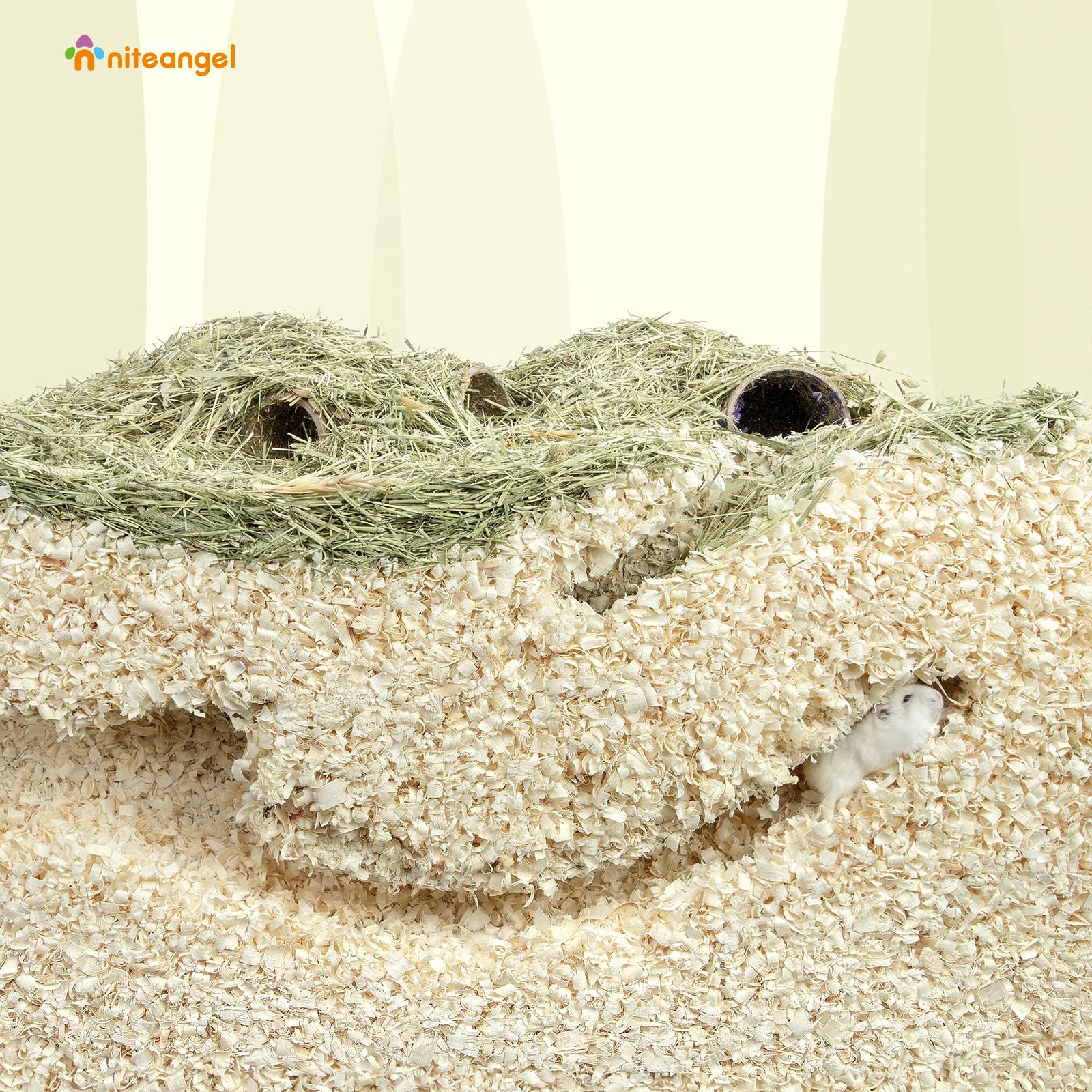 Niteangel Aspen Bedding multi-pet-suitable arrangement creates a cozy habitat.