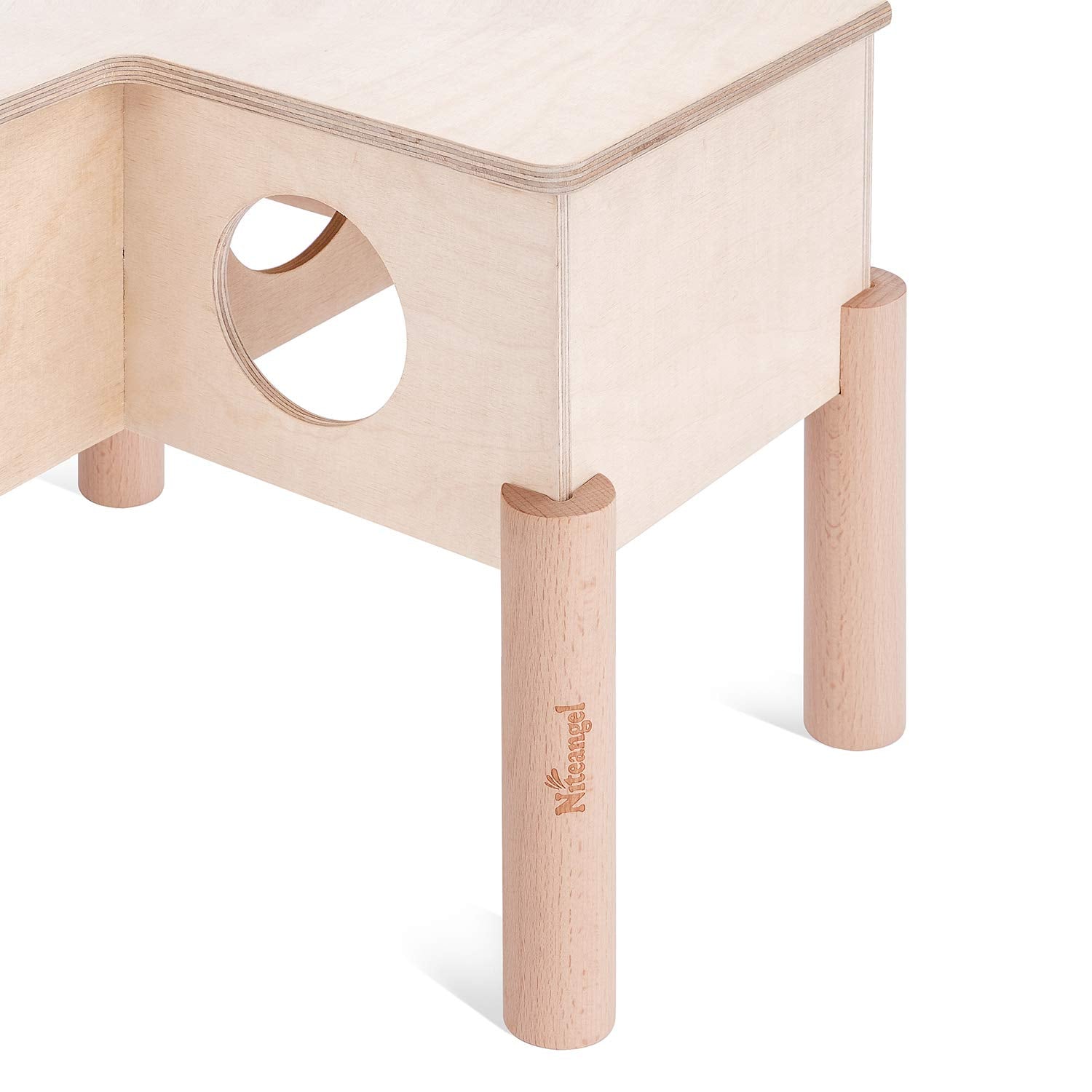 Height option 4.33 inches on Niteangel Beech Stilts for low bedding