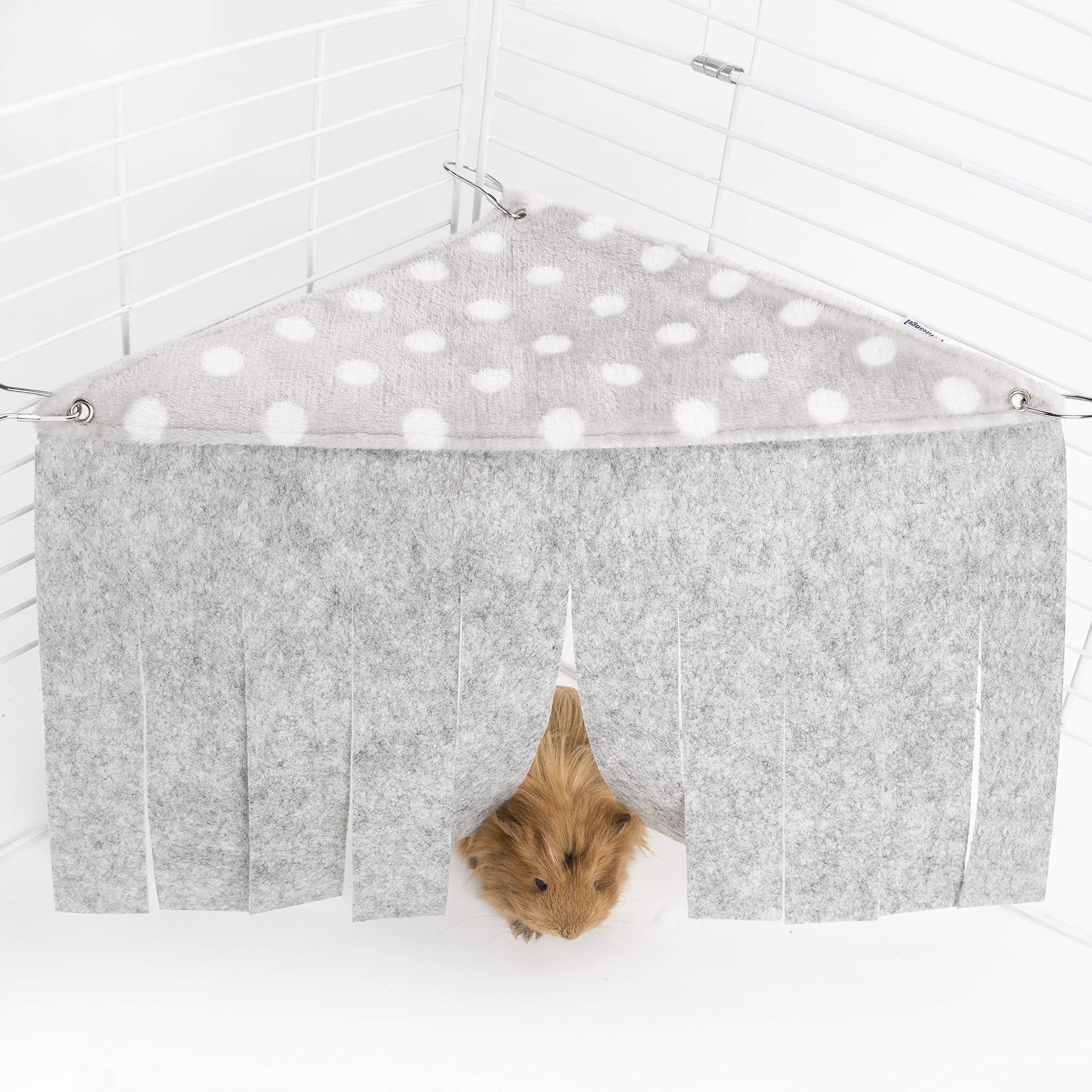 Niteangel fleece forest corner curtain hideout gray, front view for a cozy retreat.