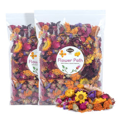 Niteangel flower bedding close-up showing colorful dried petals for small pet habitats.