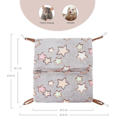 Niteangel hammock strap and clips enable easy inside or outside cage setup for quick cozy naps.