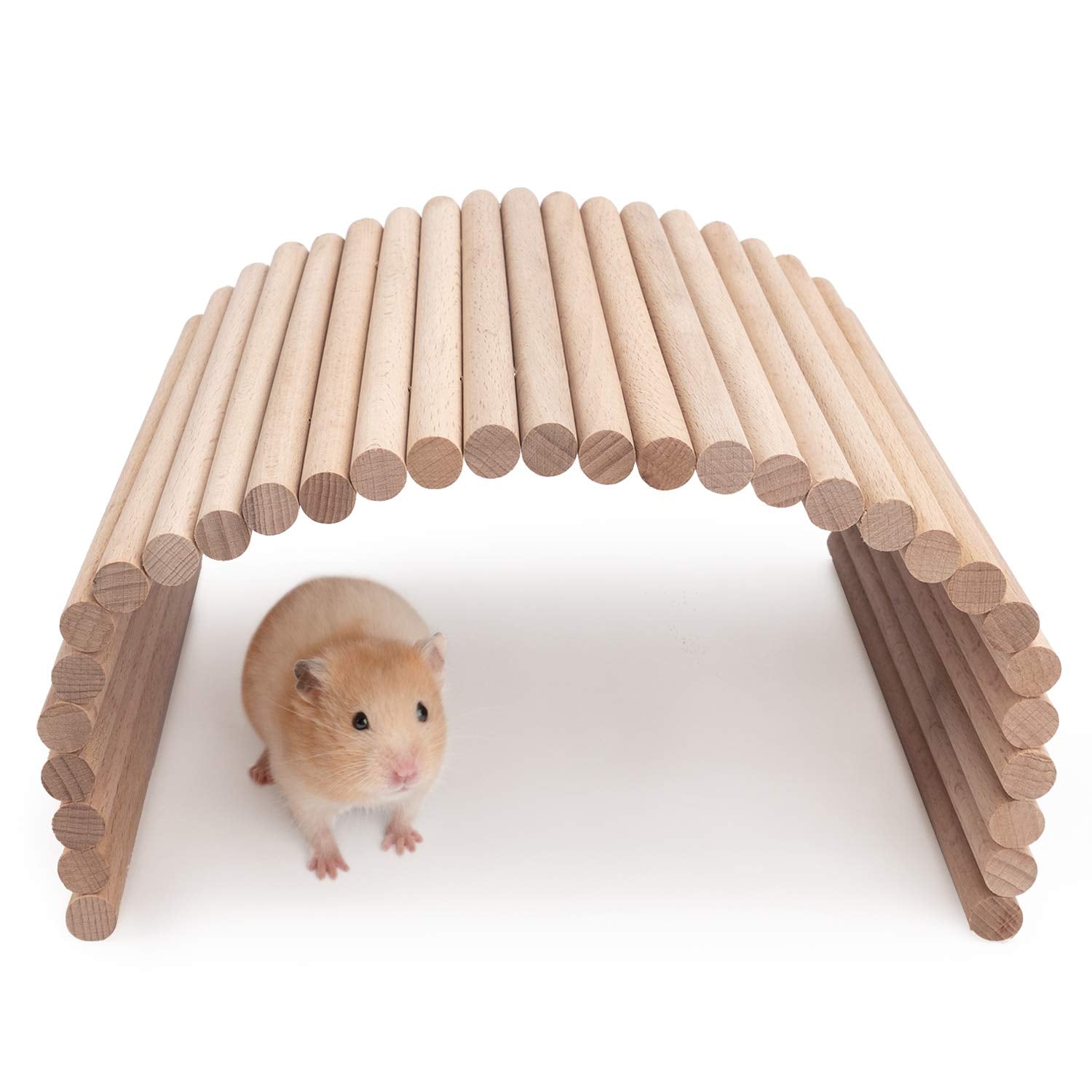 Niteangel wooden bridge usage shows easy setup for balance practice.
