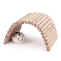 Niteangel hamster climbing-ladder wooden-bridge promotes exploration and safe exercise for small pets.