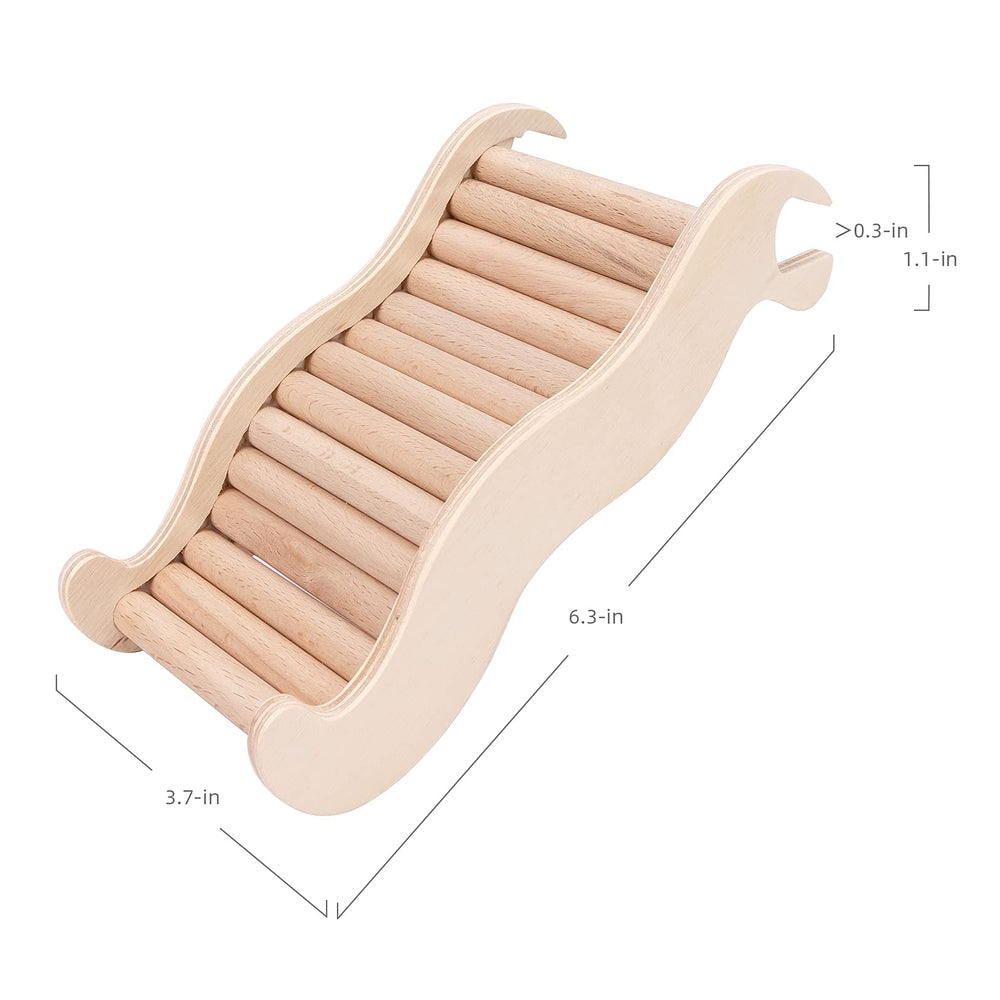 Niteangel hamster climbing toy wood texture close-up highlighting birch and beech materials.