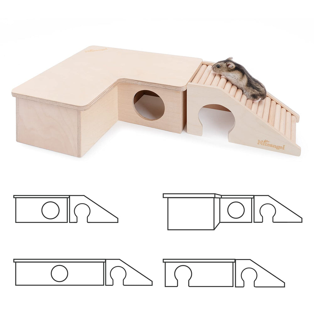 Niteangel hamster-house bottomless-design eases cleaning and bedding changes