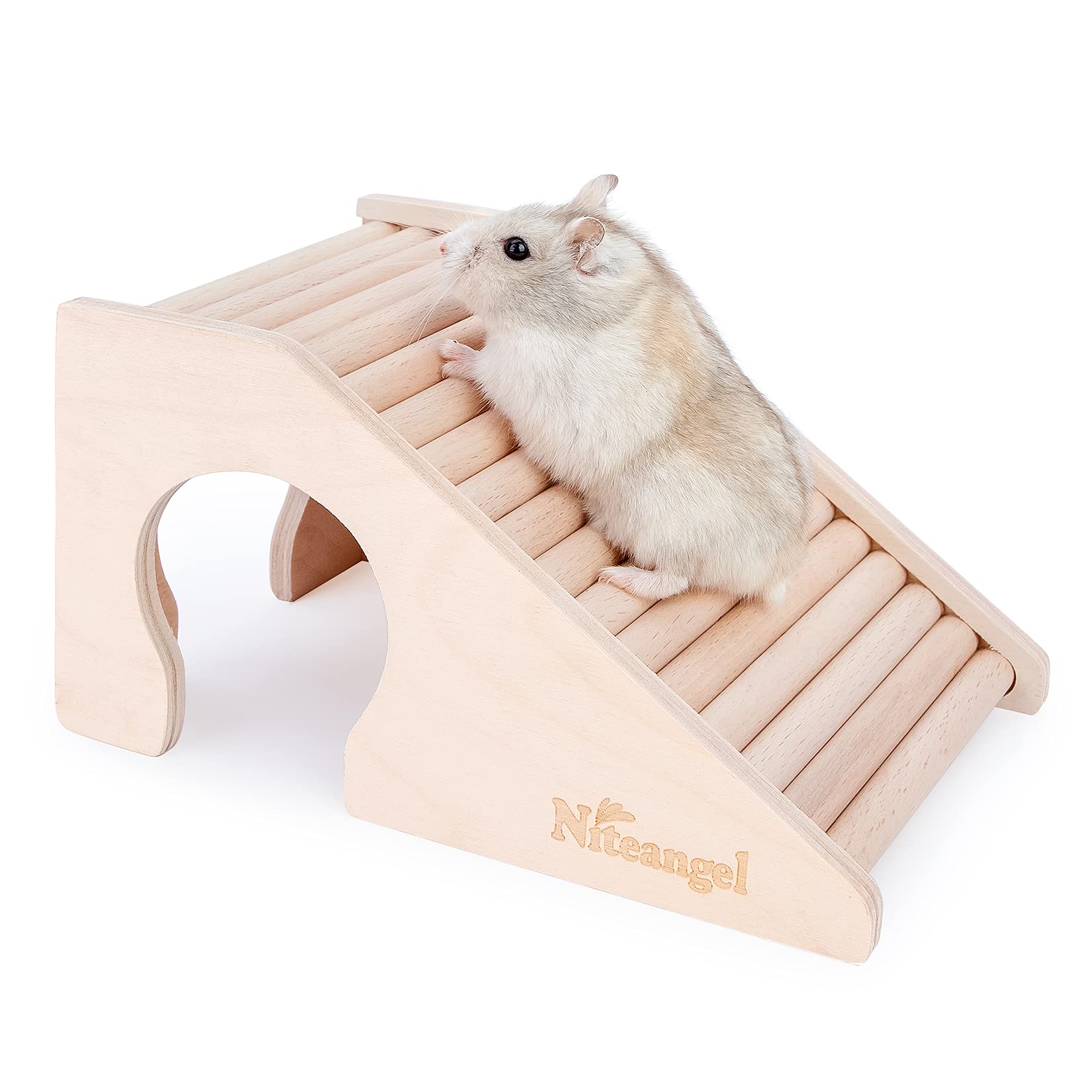 Niteangel hamster-house climbing-ladder closeup shows balance practice