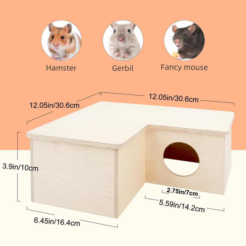 Niteangel hamster house maze interior shows connected rooms for nesting and play.
