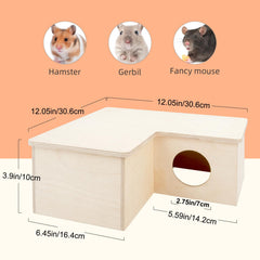 Niteangel hamster house maze interior shows connected rooms for nesting and play.