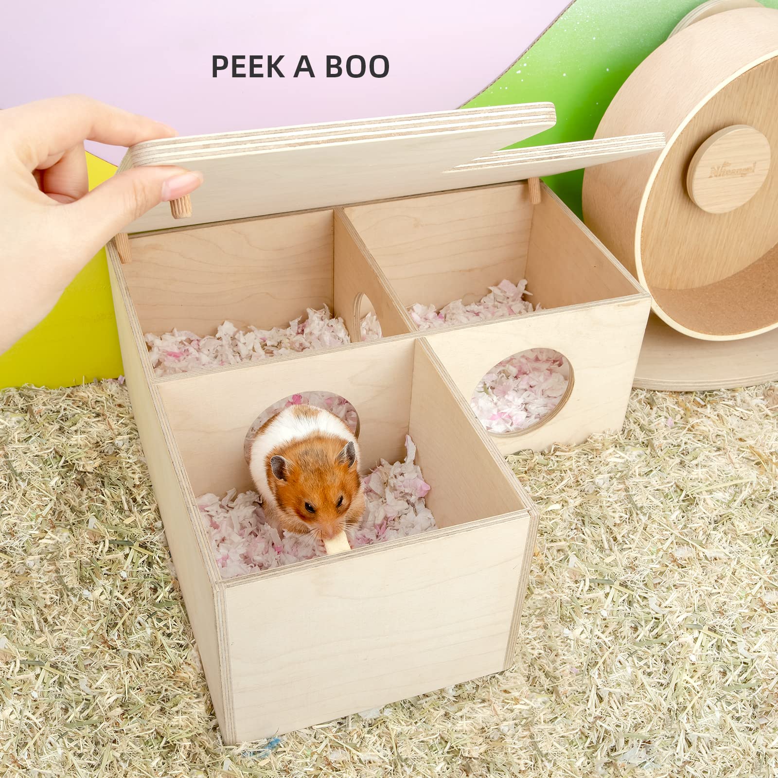 Niteangel hamster house maze tunnel connections invite burrow-like exploration.