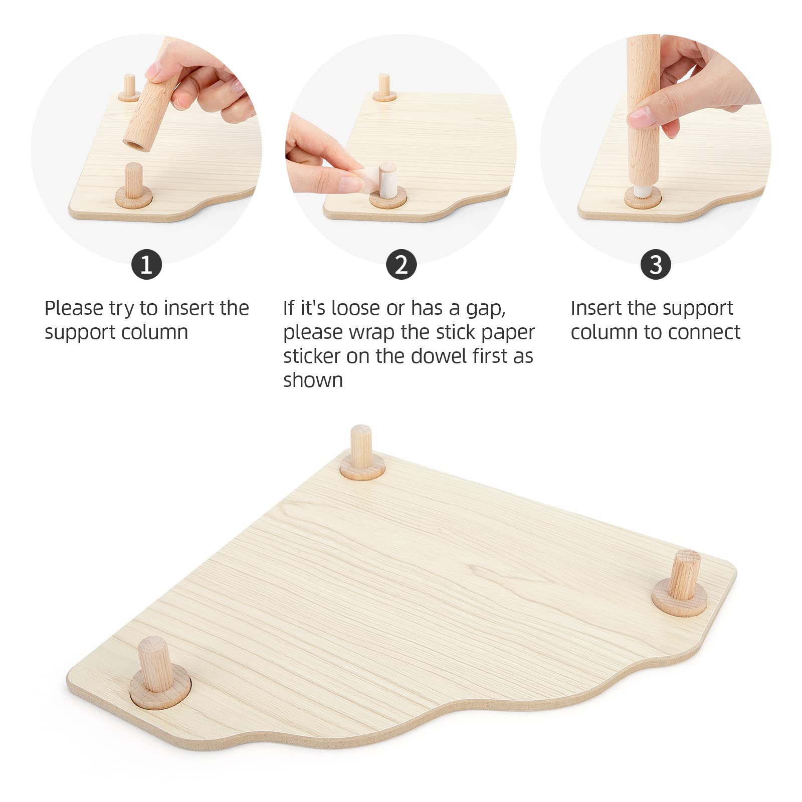 Niteangel Hamster Play wooden platform assembly guide image for easy setup