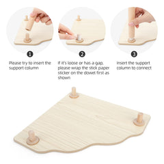 Niteangel Hamster Play wooden platform assembly guide image for easy setup