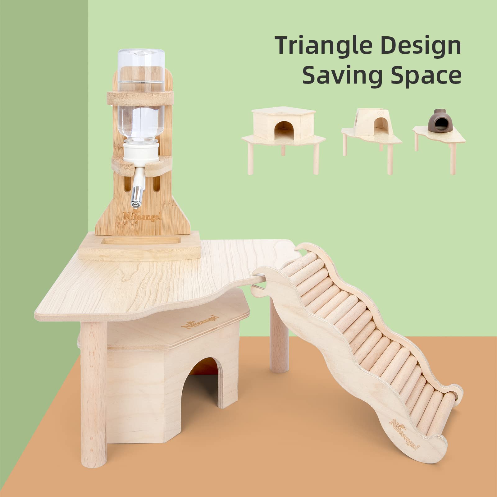 Niteangel Hamster Play side view emphasizes stability with reinforced supports