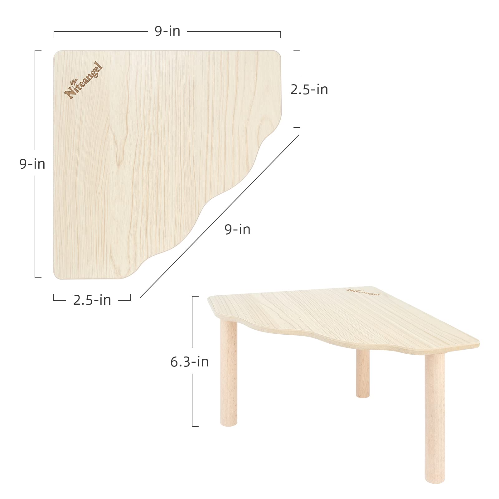 Niteangel Hamster Play wooden platform closeup shows smooth surface for paw protection