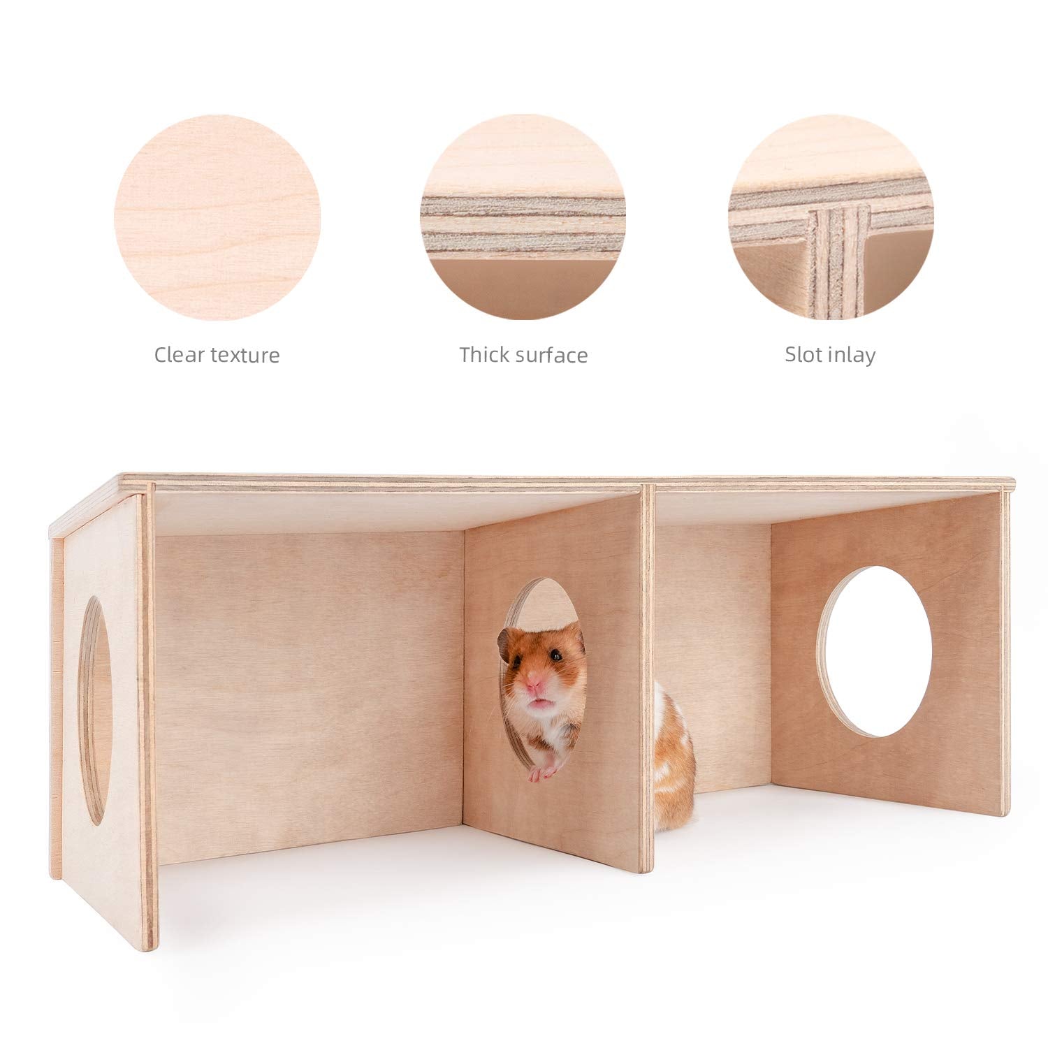 Niteangel Hamster Secret Peep Shed in cage promotes burrowing play and observation.