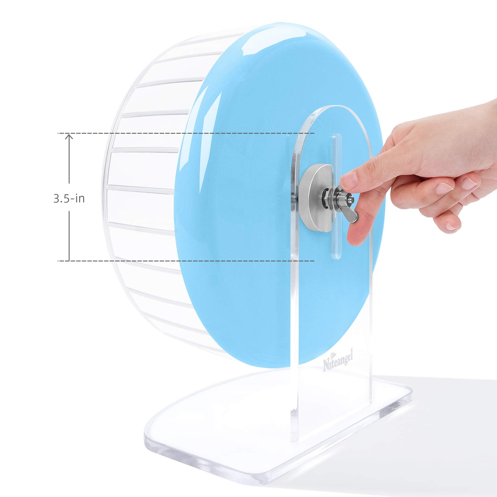 Niteangel acrylic base provides clear view and robust support.