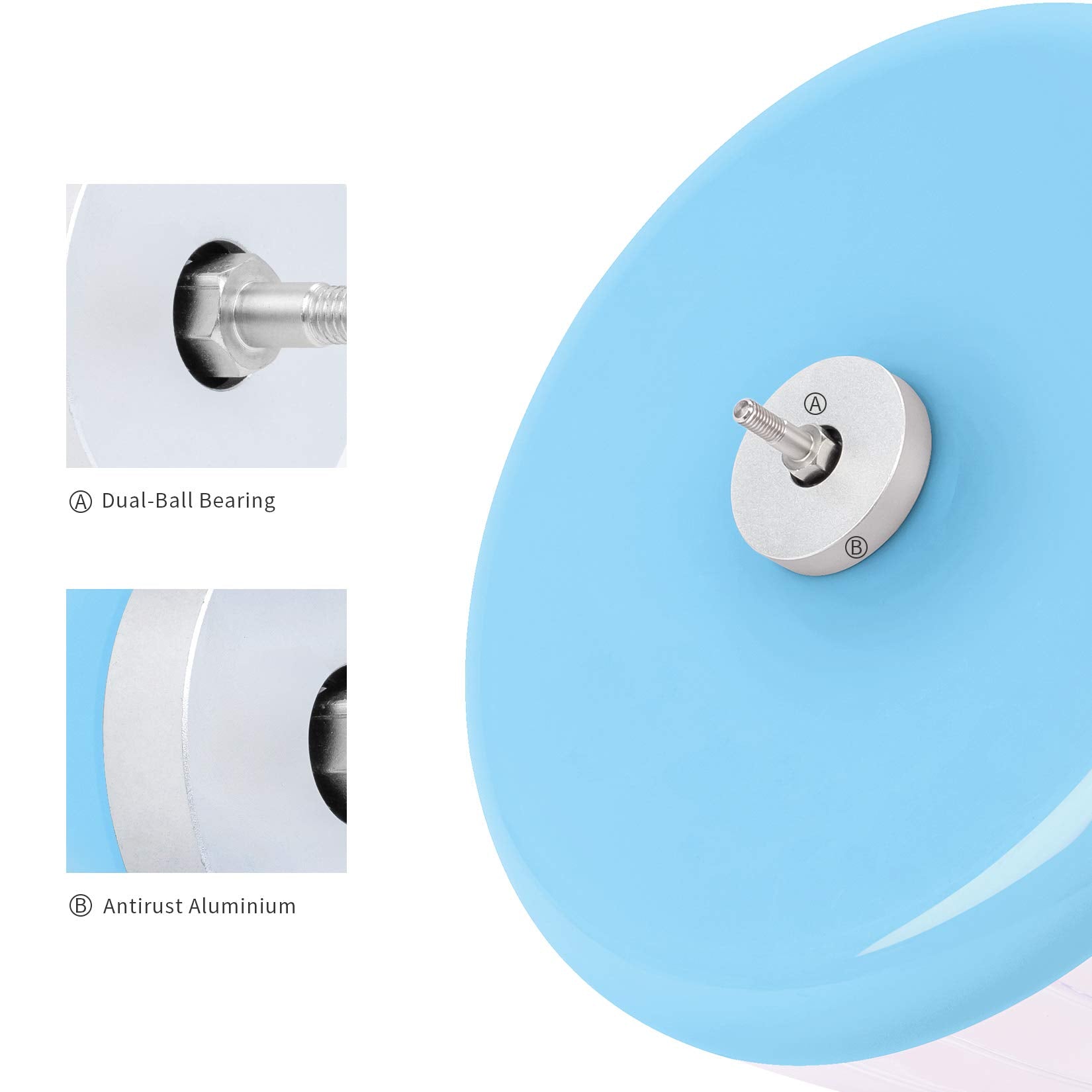 Niteangel durable PS plastic running drum highlights chew-resistant construction.
