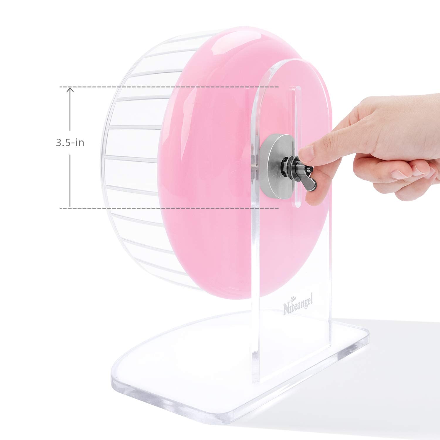 Niteangel PS plastic running drum emphasizes durability and chew-resistance.