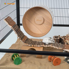 Niteangel Wooden ladder chewable toy for hamsters supports teeth care