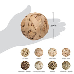 Niteangel hay-grass chew toy with willow accents boosts curiosity and activity.