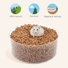 Niteangel low-dust bedding promotes cleaner habitats and easier cleaning.