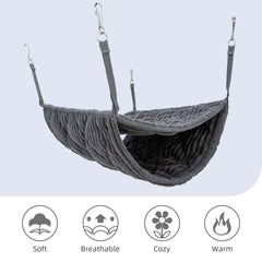 Niteangel Luxury Double Bunkbed Hammock bottom layer keeps rats snug and secure.
