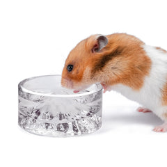Niteangel Mount Fuji glass drinking bowl top view highlights raised design for easy sipping.
