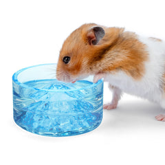Niteangel Mount Fuji glass hamster bowl full view highlights sturdy glass construction for longevity.