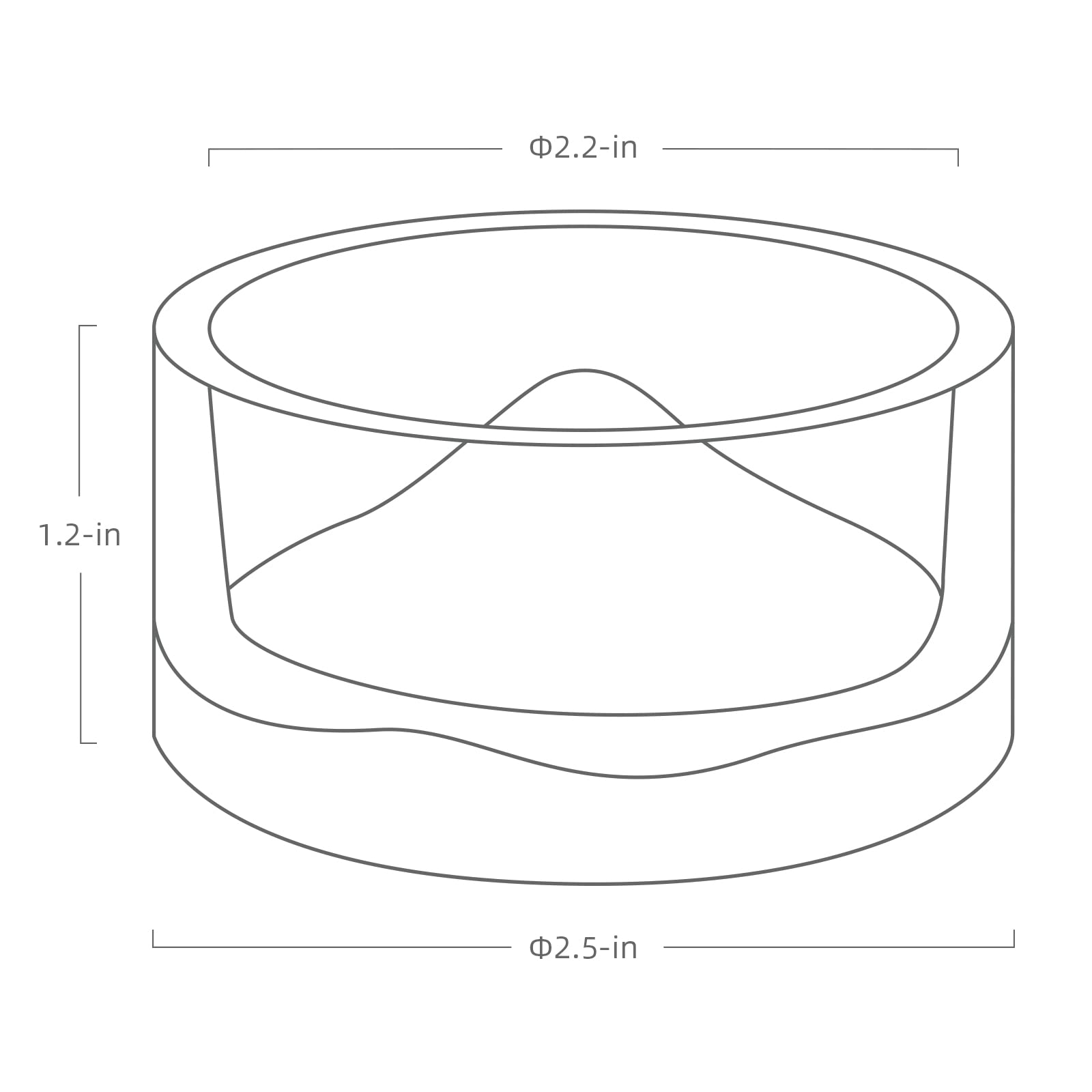 Niteangel Mount Fuji glass water bowl elevated design promotes natural drinking posture.