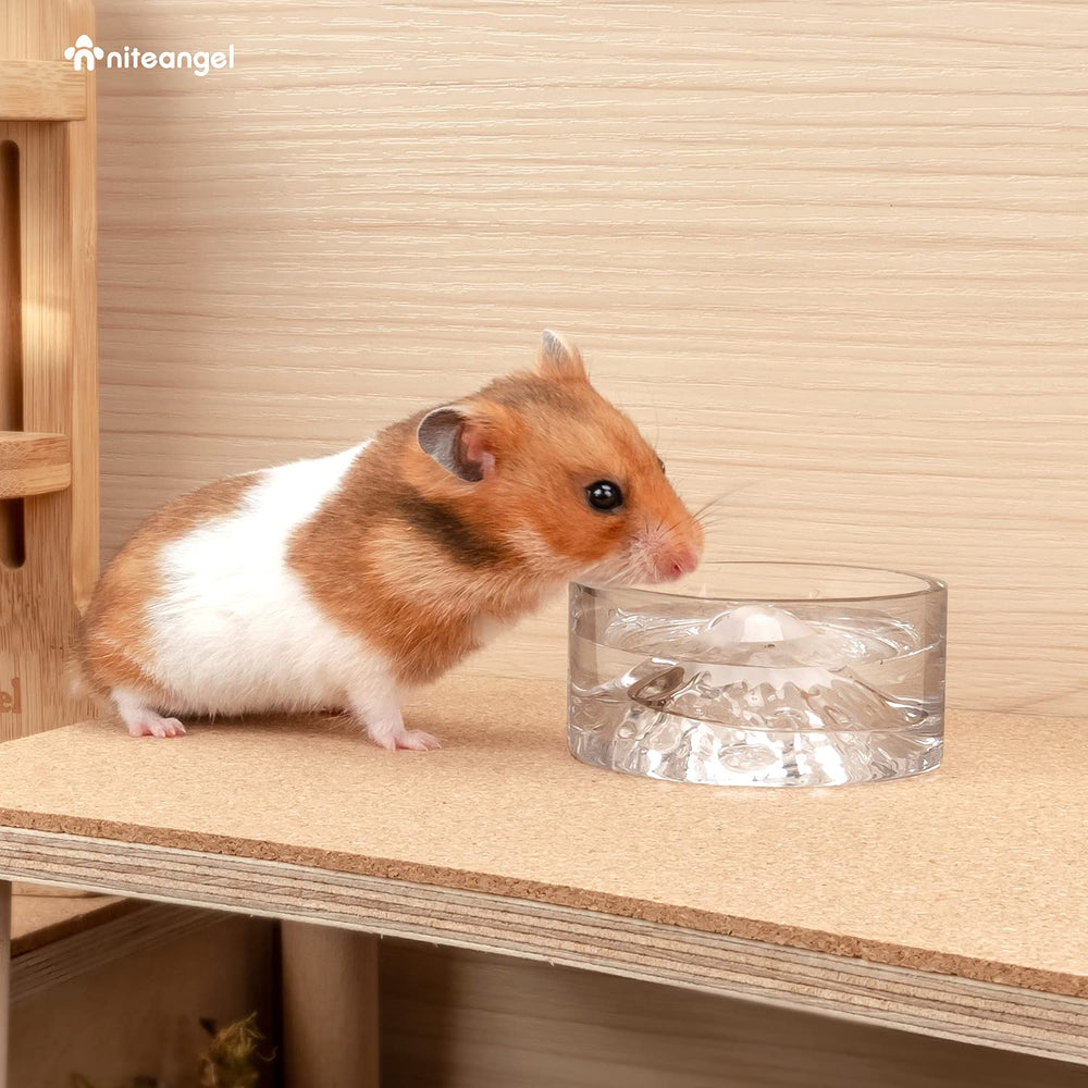 Niteangel Mount Fuji raised bowl side angle showcases stable base reducing tipping.