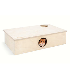 Niteangel multi-chamber hamster house maze entrances support easy access and curious exploration