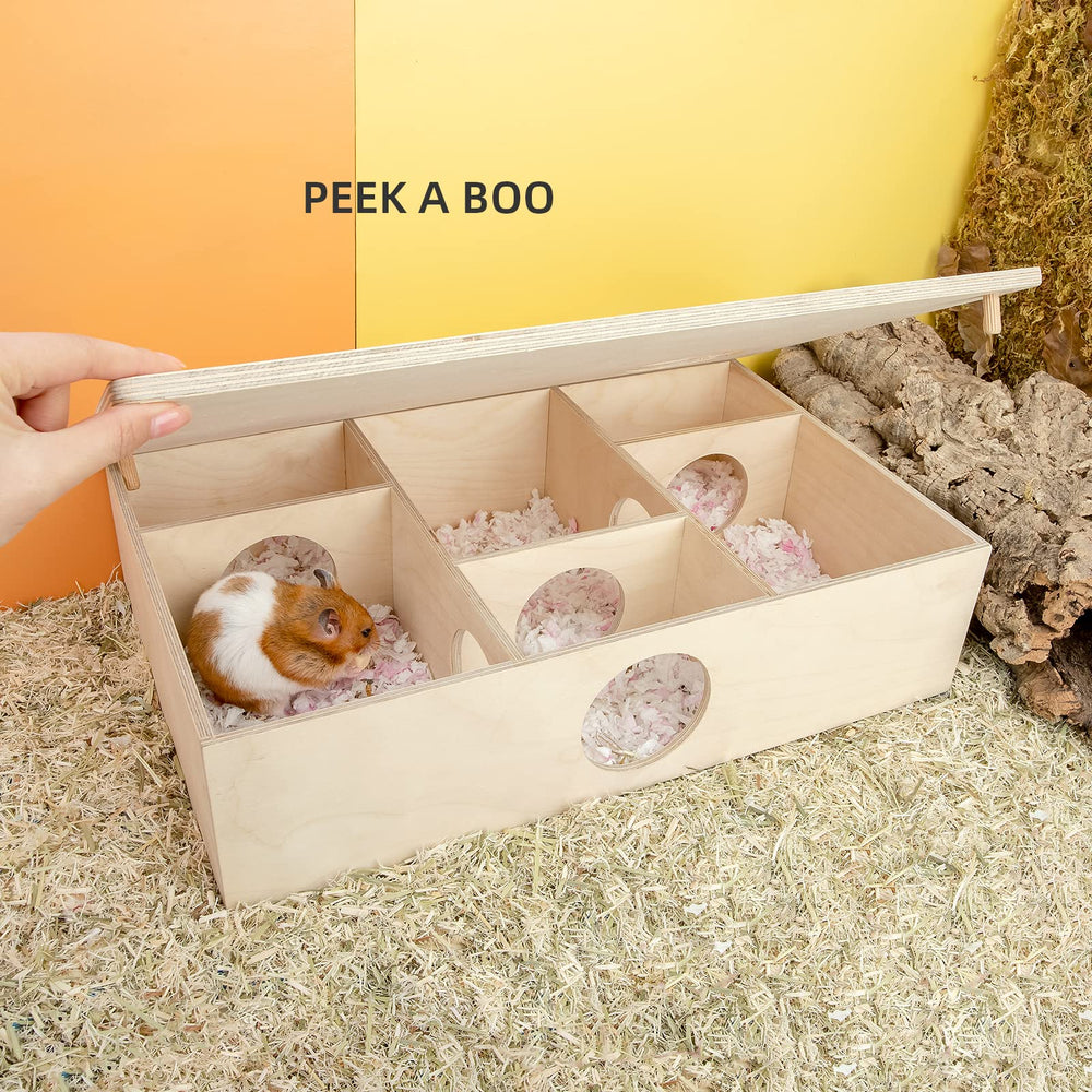 Niteangel hamster house maze roof lid allows quick, disturbance-free inspection