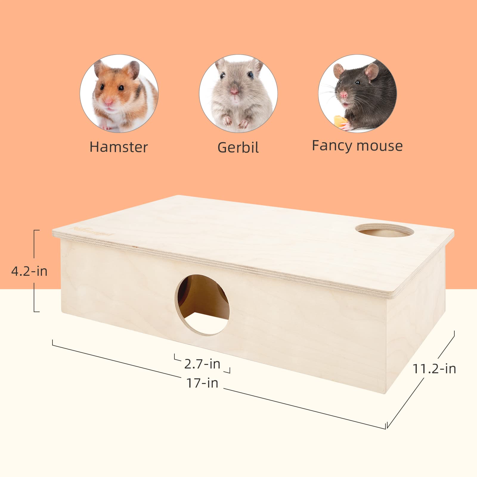 Niteangel hamster house maze rooms provide varied spaces for sleeping and hiding